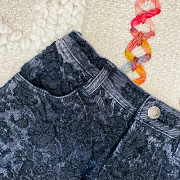 Free People Etienne Fields Embroidered Jean Shorts - Picture 13 of 15